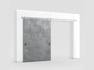 Modern Barn Door 3d model