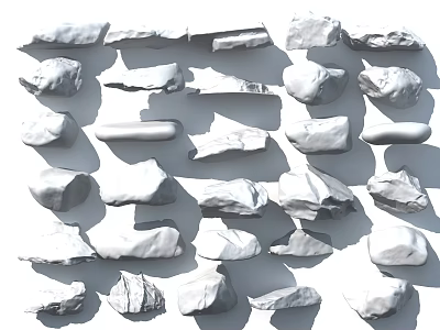 Stone Building Components With Various Shapes For Architectural Design Projects 3d model