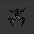Futuristic Mechanical Spider Robot Character With Armored Legs And Detailed Tech Features