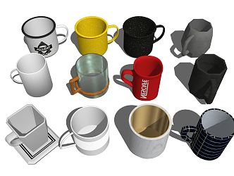 Modern cup water cup 3d model