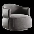 Modern Beige Boucle Upholstered Leisure Chair With Brown Leather Patchwork For Cozy Home Interior