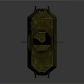 Detailed Vintage Military Tank With Brownish Yellow Armor Metal Structure And Cannon