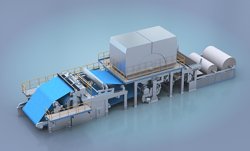 Industrial Paper Machine Paper Machine Living Paper Machine Equipment Industrial Paper Machine 3d model