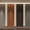 Various Textured Wall Panels In Brown Gray Black For Modern Interior Design 3d model