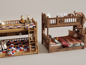 Bed up and down 3d model