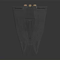 Futuristic Spacecraft Design With Aerodynamic Geometric Structure And Metallic Finish For Cosmic Exploration
