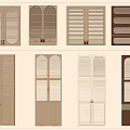 Various Stylish Wardrobe Doors With Louvered Panels And Double Door Designs