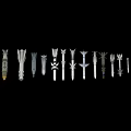 Assorted Military Weapons Including Missiles Bombs Rockets And Projectiles On 3d model