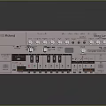 portable synthesizer mixer reverberator tuner mixer mixing equipment 3d model
