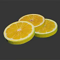 Bright Yellow Lemon Slices Showing Fresh Texture And Shiny Reflection On Black Background