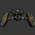 Advanced Robotic Mechanical Spider With Metal Legs And Orange Striped Accents