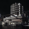 Industrial Factory Facility Featuring Steel Structure Building Chimney Pipes and Crane