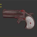 Vintage Metallic Revolver with Light Colored Grip and Classic Design on Dark Reflective Surface