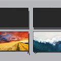Modern Ultra HD Smart Television Displaying Stunning Nature Landscapes In Home Setup