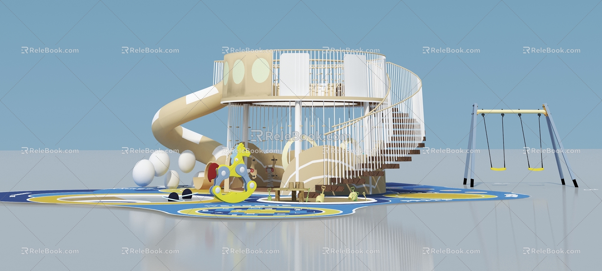 Modern Amusement Park No Power Park Modern Amusement Park Modern Playground Children's Playground model