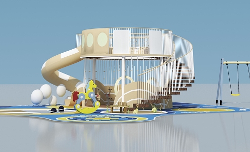 Modern Amusement Park No Power Park Modern Amusement Park Modern Playground Children's Playground 3d model