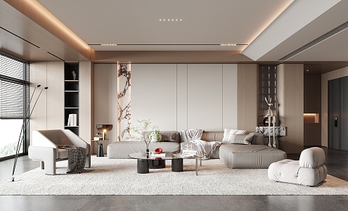 modern living room 3d model