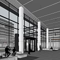 Modern Commercial Office Building Complex With Green Roofs Central Courtyard And Landscaped Areas
