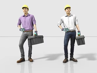 repairman maintenance worker maintenance worker technical worker 3d model