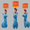 Modern Alien Floor Lamp Children's Cartoon Grass Mud Horse Alpaca Floor Lamp Table Lamp 3d model