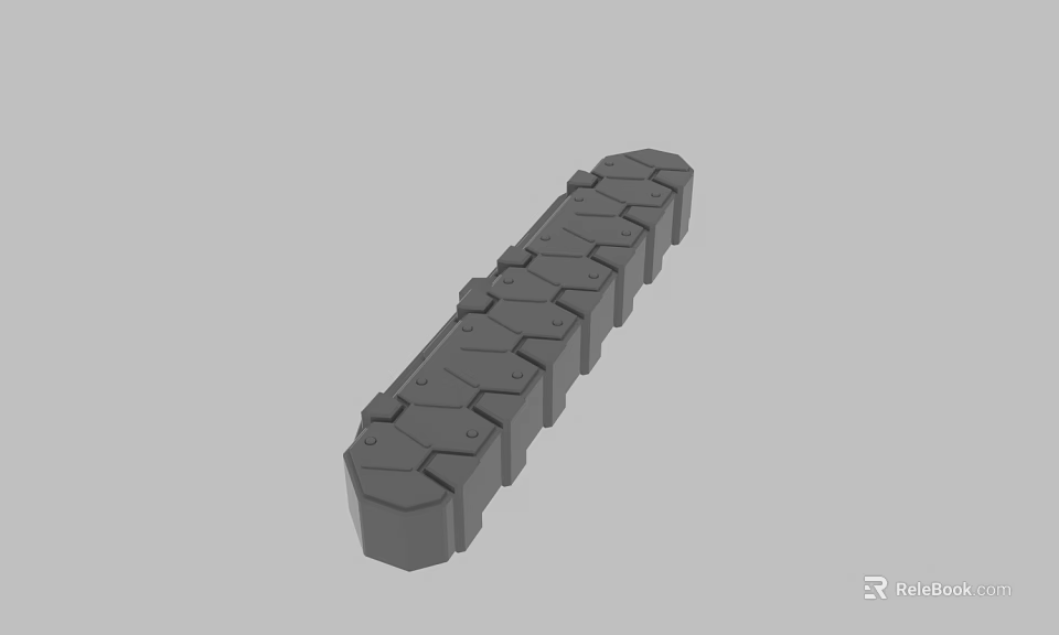 Gray Industrial Track Structure With Hexagonal Pattern And Raised Dots Design 3d model