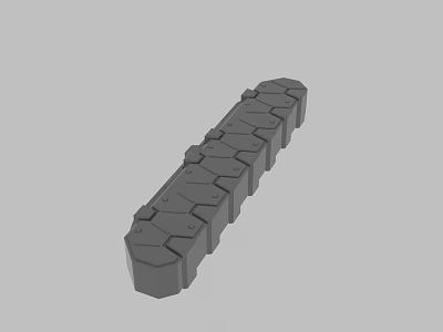 Gray Industrial Track Structure With Hexagonal Pattern And Raised Dots Design 3d model
