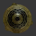 Brass Candle Lamp with Spiral Column and Circular Base Classic Design for Home Decor