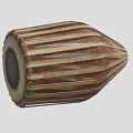 Traditional Agricultural Equipment With Wooden Striped Woven Cylindrical Design For Grain Storage