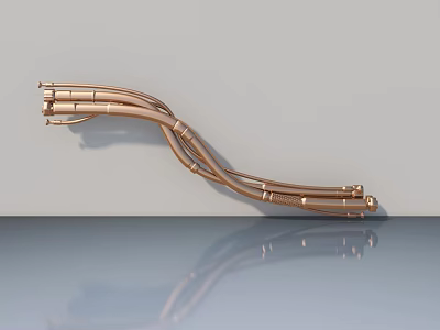 Copper Metal Hinges For Swing Door Installation And Home Use 3d model