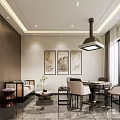 New Chinese Chess and Card Room Mahjong Room Mahjong Table Sofa Coffee Table Combination Smoking Machine Automatic Mahjong Table 3d model
