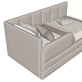 Beige Modern Sofa Bed With Sleek Design Convertible To Comfortable Bed And Plush Cushions