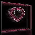 Illuminated Commercial Equipment With LED Heart Shaped Design And Display Frame