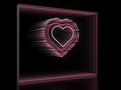 Modern abyss mirror Melaleic mirror 3d model