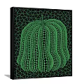 Abstract Green Pumpkin Artwork With Black Geometric Background And Dot Patterns 3d model