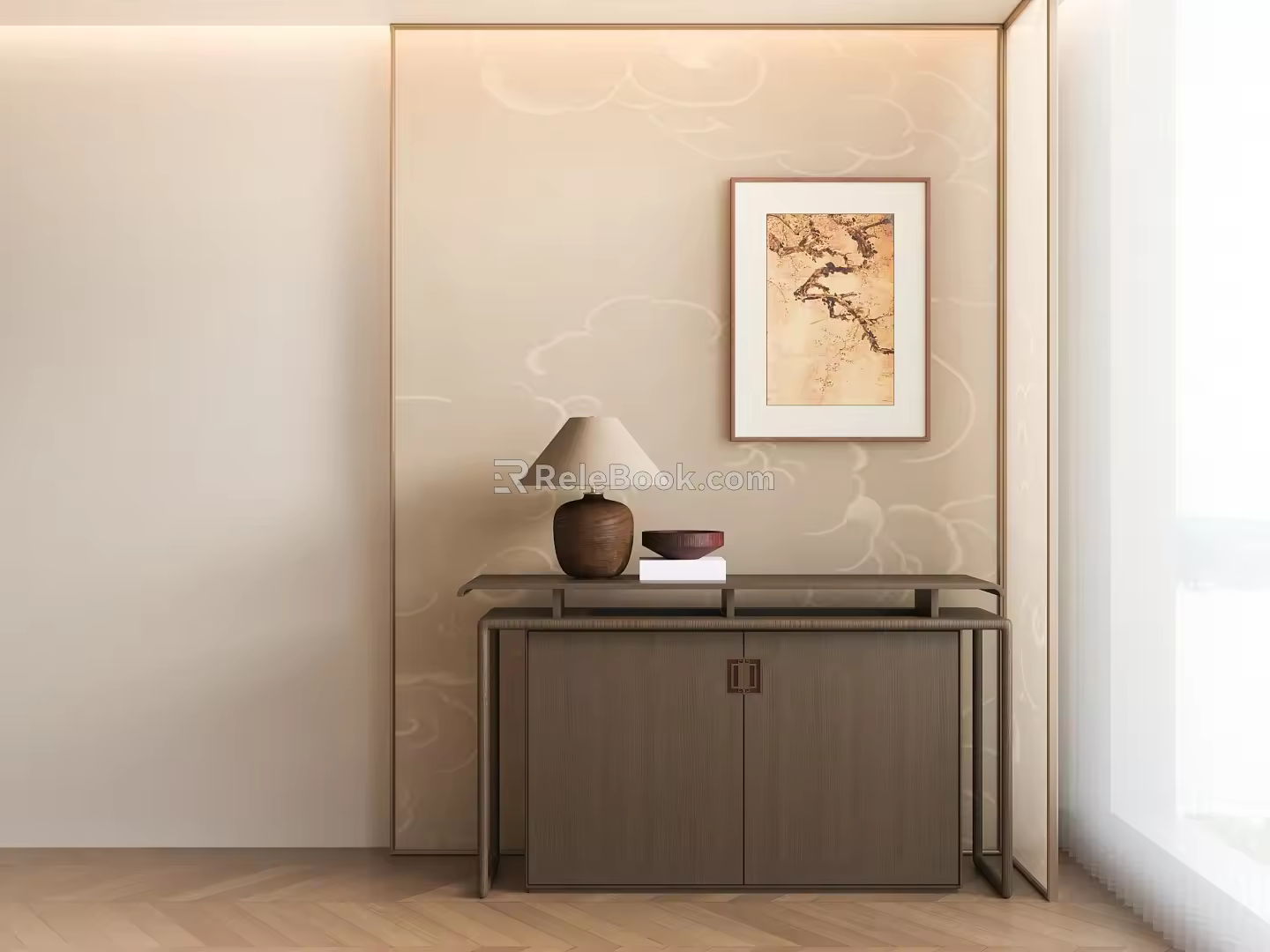 Entrance Cabinet Bucket Cabinet End View Cabinet Bucket Cabinet Low Cabinet Decorative Cabinet Sideboard 3d model