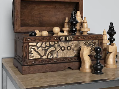 Light Luxury Chess 3d model