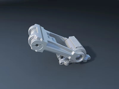 Metallic Mechanical Component With Precision Holes And Connecting Joints Structure 3d model