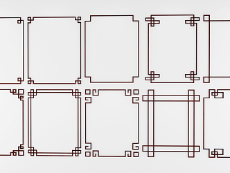 New Chinese Line Ceiling 3d model