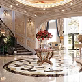 Luxurious Duplex Living Room With Grand Piano Fireplace And Mural