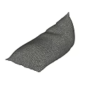 Gray Fabric Bean Bag Chairs With Soft Comfortable Design For Home 3d model