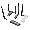 Essential Wireless Digital Accessories Featuring USB Wi-Fi Adapters And Multiple External Antennas