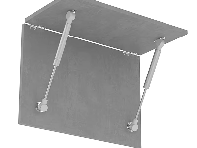 Double Sofa Support Structure With Metal Brackets And Gray Panel Design 3d model