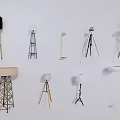 Various Modern Floor Lamps with Different Stand Designs and Decorative Shades
