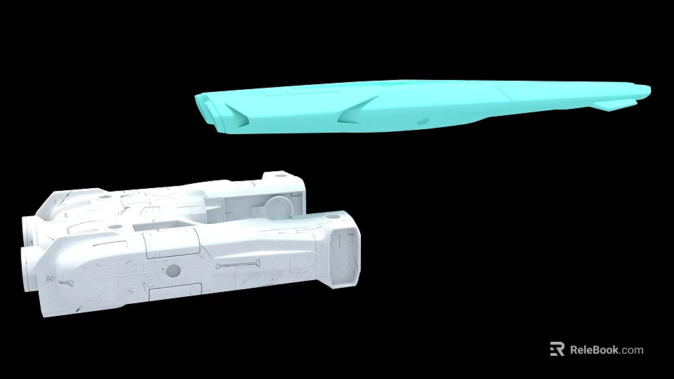 White And Light Blue Fighter Jet Model With Detailed Body And Aerodynamic Wings 3d model 