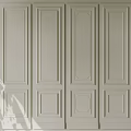 Light Colored Modern Wall Paneling With Decorative Geometric Patterns And Soft Shadows 3d model