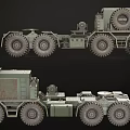 Military Green Heavy Duty Utility Truck Featuring Multiple Wheels And Robust Build