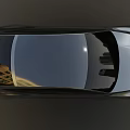 Sleek Electric Concept Car with Futuristic Front Fascia Large Wheels and Streamlined Body