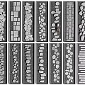 Various Stepping Stones Designs With Stone Brick And Pebble Arrangements For Garden Pathway