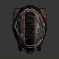 Worn Tactical Weapon Helmet with Goggles Face Mask and Red Black Checkered Base