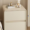Modern Light Colored Nightstand with Gold Lamp Pink Bird DIOR Letters White Bookshelf Books Vase